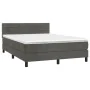 Cama box spring con colchón terciopelo gris oscuro 140x200 cm de vidaXL, Camas y somieres - Ref: Foro24-3141366, Precio: 431,...