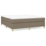 Box spring bed with taupe gray fabric mattress 180x200 cm by vidaXL, Beds and slatted bases - Ref: Foro24-3144542, Price: 532...