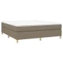 Box spring bed with taupe gray fabric mattress 180x200 cm by vidaXL, Beds and slatted bases - Ref: Foro24-3144542, Price: 532...