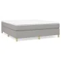 Box spring bed with light gray fabric mattress 180x200 cm by vidaXL, Beds and slatted bases - Ref: Foro24-3144538, Price: 509...