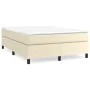 Box spring bed with cream synthetic leather mattress 140x200cm by vidaXL, Beds and slatted bases - Ref: Foro24-3144610, Price...