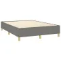 Boxspringbettmatratze und LED-Leuchten dunkelgrauer Stoff 140x200 cm von vidaXL, Betten und Lattenroste - Ref: Foro24-3138798...