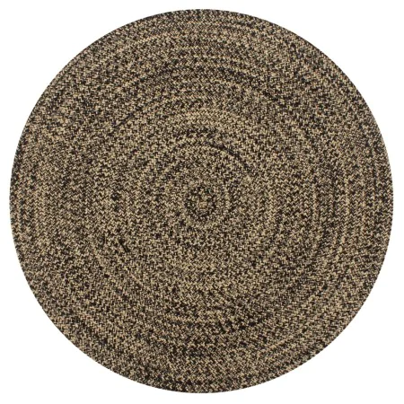 Handgewebter Teppich aus Jute schwarz und natur 90 cm von vidaXL, Teppiche - Ref: Foro24-133725, Preis: 26,63 €, Rabatt: %