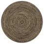 Handgewebter Teppich aus Jute schwarz und natur 90 cm von vidaXL, Teppiche - Ref: Foro24-133725, Preis: 26,63 €, Rabatt: %