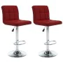 Kitchen stools 2 units synthetic leather red wine color by vidaXL, Kitchen stools - Ref: Foro24-323639, Price: 128,42 €, Disc...