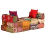 Modular 3-seater patchwork fabric pouf by vidaXL, Cushions for chairs and sofas - Ref: Foro24-244983, Price: 582,25 €, Discou...