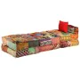 Modular 3-seater patchwork fabric pouf by vidaXL, Cushions for chairs and sofas - Ref: Foro24-244983, Price: 582,25 €, Discou...