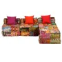 Modular 3-seater patchwork fabric pouf by vidaXL, Cushions for chairs and sofas - Ref: Foro24-244983, Price: 582,25 €, Discou...