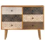 Sideboard with solid mango wood print 90x30x70 cm by vidaXL, Sideboards - Ref: Foro24-247916, Price: 255,59 €, Discount: %