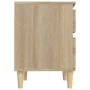 Oak Sonoma bedside table 40x35x50 cm by vidaXL, Lockers and storage cabinets - Ref: Foro24-821832, Price: 48,29 €, Discount: %