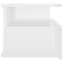 Mesita de noche flotante 2 uds madera blanco brillo 40x31x27 cm de vidaXL, Mesitas de noche - Ref: Foro24-800418, Precio: 58,...