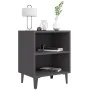 Bedside tables with metal legs 2 units gray 40x30x50 cm by vidaXL, Nightstands - Ref: Foro24-805802, Price: 49,83 €, Discount: %