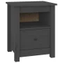 Solid gray pine wood bedside table 40x35x49 cm by vidaXL, Nightstands - Ref: Foro24-813713, Price: 49,39 €, Discount: %