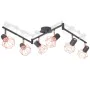 Ceiling lamp with 6 E14 black and copper bulbs by vidaXL, ceiling lights - Ref: Foro24-244392, Price: 89,37 €, Discount: %