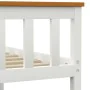 Solid white pine wood bed frame 90x200 cm by vidaXL, Beds and slatted bases - Ref: Foro24-283244, Price: 156,07 €, Discount: %