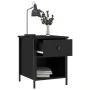 Black engineered wood nightstand 40x42x50 cm by vidaXL, Nightstands - Ref: Foro24-825933, Price: 50,13 €, Discount: %