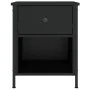 Black engineered wood nightstand 40x42x50 cm by vidaXL, Nightstands - Ref: Foro24-825933, Price: 50,13 €, Discount: %