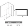 Folding shower screen with 3 panels ESG 130x138 cm by vidaXL, shower doors - Ref: Foro24-144679, Price: 154,89 €, Discount: %