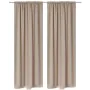 2 cortinas oscuras con jaretas blanco crema blackout 135 x 245 cm de vidaXL, Cortinas y visillos - Ref: Foro24-130374, Precio...