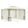 Pavillon mit cremefarbenen Netzen 300x300x265 cm von vidaXL, Zelte und Pavillons - Ref: Foro24-48595, Preis: 354,78 €, Rabatt: %