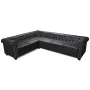 Chesterfield-Ecksofa 6-Sitzer aus schwarzem Kunstleder von vidaXL, Sofas - Ref: Foro24-243617, Preis: 958,99 €, Rabatt: %