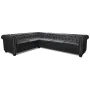 Chesterfield-Ecksofa 6-Sitzer aus schwarzem Kunstleder von vidaXL, Sofas - Ref: Foro24-243617, Preis: 958,99 €, Rabatt: %