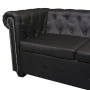 Chesterfield-Ecksofa 6-Sitzer aus schwarzem Kunstleder von vidaXL, Sofas - Ref: Foro24-243617, Preis: 958,99 €, Rabatt: %