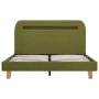 Bed frame with LED green fabric 120x200 cm by vidaXL, Beds and slatted bases - Ref: Foro24-280907, Price: 184,39 €, Discount: %