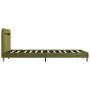 Bed frame with LED green fabric 120x200 cm by vidaXL, Beds and slatted bases - Ref: Foro24-280907, Price: 184,39 €, Discount: %