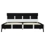 Bed frame with LED in black synthetic leather 120x200 cm by vidaXL, Beds and slatted bases - Ref: Foro24-280303, Price: 212,4...