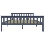 Solid gray pine wood bed frame 160x200 cm by vidaXL, Beds and slatted bases - Ref: Foro24-283230, Price: 143,23 €, Discount: %