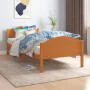 Solid pine wood bed frame honey brown 90x200 cm by vidaXL, Beds and slatted bases - Ref: Foro24-322036, Price: 125,61 €, Disc...