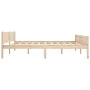 Solid pine wood bed frame 200x200 cm by vidaXL, Beds and slatted bases - Ref: Foro24-322102, Price: 121,19 €, Discount: %