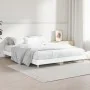 Glossy white engineered wood bed frame 140x190cm by vidaXL, Beds and slatted bases - Ref: Foro24-832071, Price: 105,62 €, Dis...