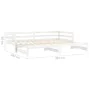 Removable sofa bed solid white pine wood 2x(90x200) cm by vidaXL, Beds and slatted bases - Ref: Foro24-3083695, Price: 260,73...