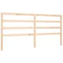 Bed frame with solid wood headboard 200x200 cm by vidaXL, Beds and slatted bases - Ref: Foro24-3191926, Price: 131,66 €, Disc...