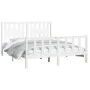 White pine wood bed frame with headboard 150x200cm by vidaXL, Beds and slatted bases - Ref: Foro24-3188172, Price: 146,69 €, ...