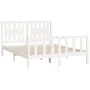 White pine wood bed frame with headboard 150x200cm by vidaXL, Beds and slatted bases - Ref: Foro24-3188172, Price: 146,69 €, ...