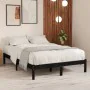 Black solid wood bed frame Supe King 180x200 cm by vidaXL, Beds and slatted bases - Ref: Foro24-810036, Price: 147,75 €, Disc...