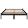 Black solid wood bed frame Supe King 180x200 cm by vidaXL, Beds and slatted bases - Ref: Foro24-810036, Price: 147,75 €, Disc...