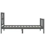 Single bed frame with gray solid wood headboard by vidaXL, Beds and slatted bases - Ref: Foro24-3192458, Price: 97,65 €, Disc...