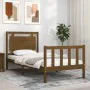 Honey brown solid wood bed frame with headboard 90x200cm by vidaXL, Beds and slatted bases - Ref: Foro24-3192154, Price: 131,...