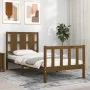 Honey brown solid wood bed frame with headboard 90x190cm by vidaXL, Beds and slatted bases - Ref: Foro24-3192199, Price: 151,...