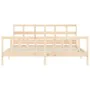 Double bed frame with solid wood headboard by vidaXL, Beds and slatted bases - Ref: Foro24-3193026, Price: 171,72 €, Discount: %