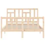 Bed frame with solid wood headboard 120x200 cm by vidaXL, Beds and slatted bases - Ref: Foro24-3193136, Price: 115,19 €, Disc...