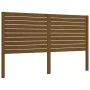 Double bed frame with honey brown wooden headboard by vidaXL, Beds and slatted bases - Ref: Foro24-3193214, Price: 195,90 €, ...