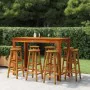 Kitchen bar stools, set of 8, solid acacia wood. by vidaXL, Garden chairs - Ref: Foro24-3115986, Price: 304,21 €, Discount: %