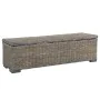 Kubu Rattan und massives Mangoholz Aufbewahrungsbox grau 120 cm von vidaXL, Bänke für Hallen und Lager - Ref: Foro24-285797, ...