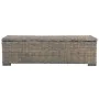 Kubu Rattan und massives Mangoholz Aufbewahrungsbox grau 120 cm von vidaXL, Bänke für Hallen und Lager - Ref: Foro24-285797, ...