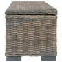 Kubu Rattan und massives Mangoholz Aufbewahrungsbox grau 120 cm von vidaXL, Bänke für Hallen und Lager - Ref: Foro24-285797, ...